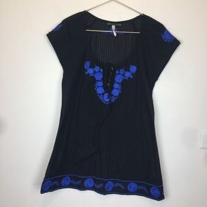 Free People Embroidered Tunic